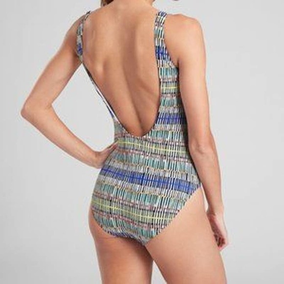 Athleta Prismatic Surge Short One-Piece Swimwear S - Picture 2 of 10